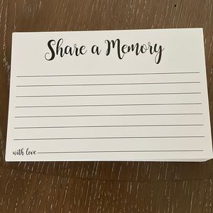 💰SOLD💰 “Share A Memory” Keepsake Cards